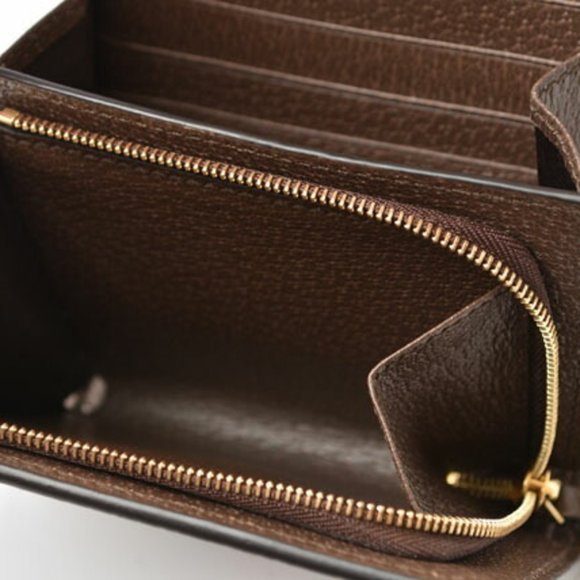 Gucci Wallet Bi-fold GUCCI Folding Beige Brown 598662 96IWG 8745 Ophidia GG S... - Picture 8 of 12